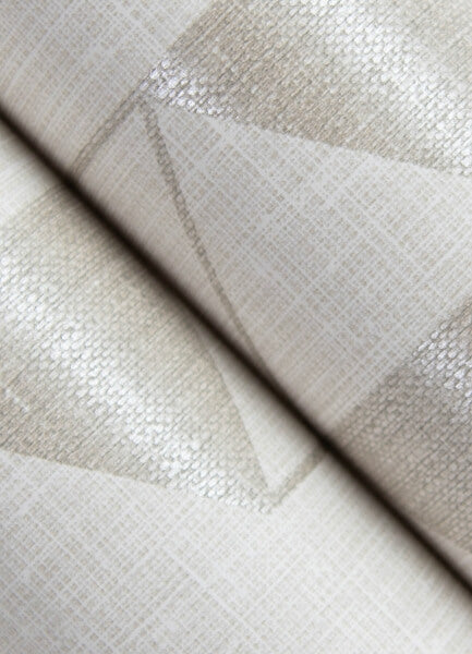 Fairbank Champagne Linen Geometric Wallpaper
