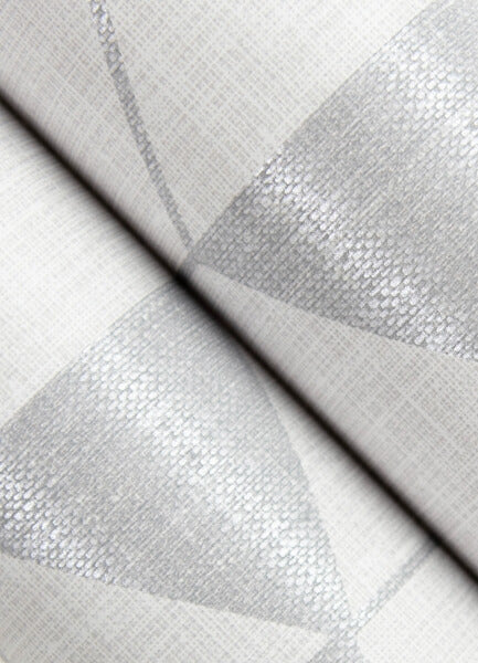 Fairbank Silver Linen Geometric Wallpaper