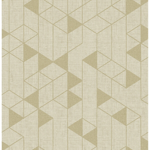 Fairbank Gold Linen Geometric Wallpaper