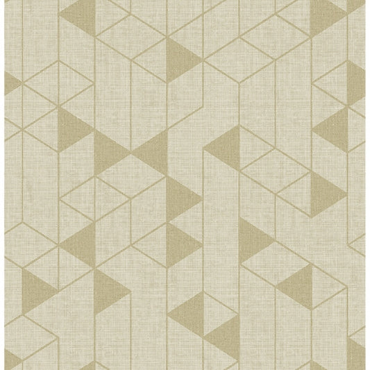 Fairbank Gold Linen Geometric Wallpaper