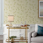Fairbank Gold Linen Geometric Wallpaper
