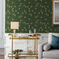 Fairbank Evergreen Linen Geometric Wallpaper