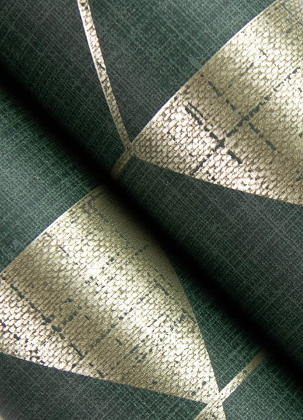 Fairbank Evergreen Linen Geometric Wallpaper