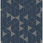 Fairbank Navy Linen Geometric Wallpaper