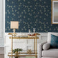 Fairbank Navy Linen Geometric Wallpaper