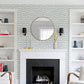 Holmby Seafoam Brushstroke Zigzag Wallpaper