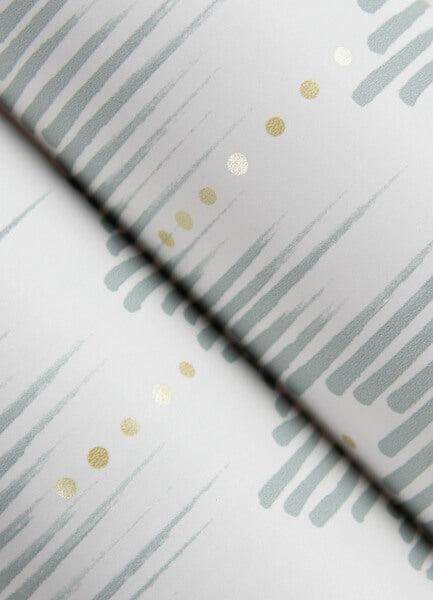 Holmby Seafoam Brushstroke Zigzag Wallpaper