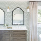 Holmby Seafoam Brushstroke Zigzag Wallpaper
