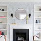 Holmby Light Blue Brushstroke Zigzag Wallpaper