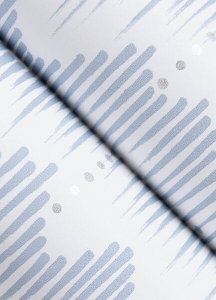 Holmby Light Blue Brushstroke Zigzag Wallpaper