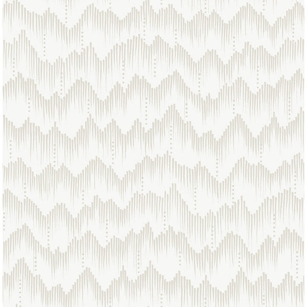 Holmby Bone Brushstroke Zigzag Wallpaper
