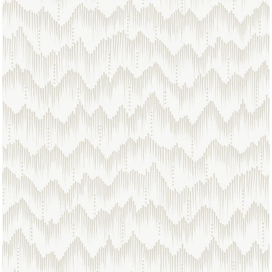 Holmby Bone Brushstroke Zigzag Wallpaper