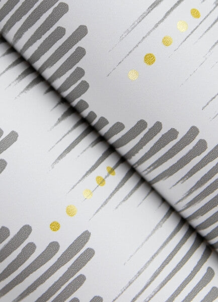 Holmby Grey Brushstroke Zigzag Wallpaper