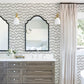 Holmby Grey Brushstroke Zigzag Wallpaper