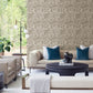 Culver Light Brown Jacobean Wallpaper