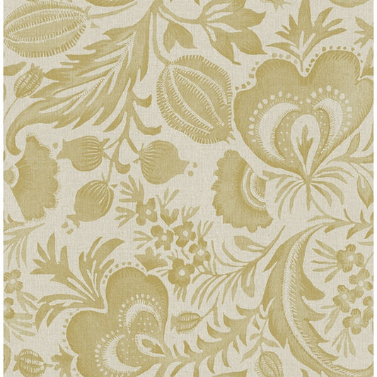 Culver Mustard Jacobean Wallpaper