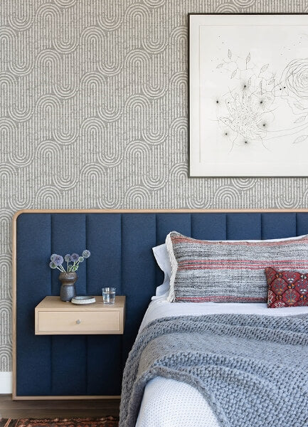 Trippet Grey Zen Waves Wallpaper