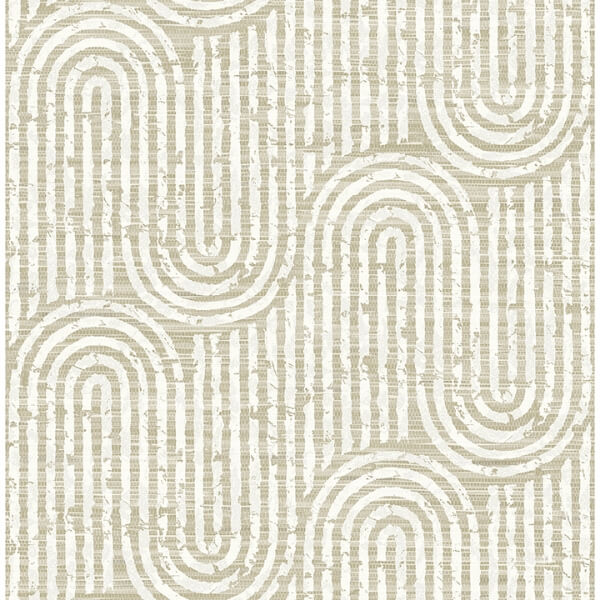 Trippet Light Brown Zen Waves Wallpaper
