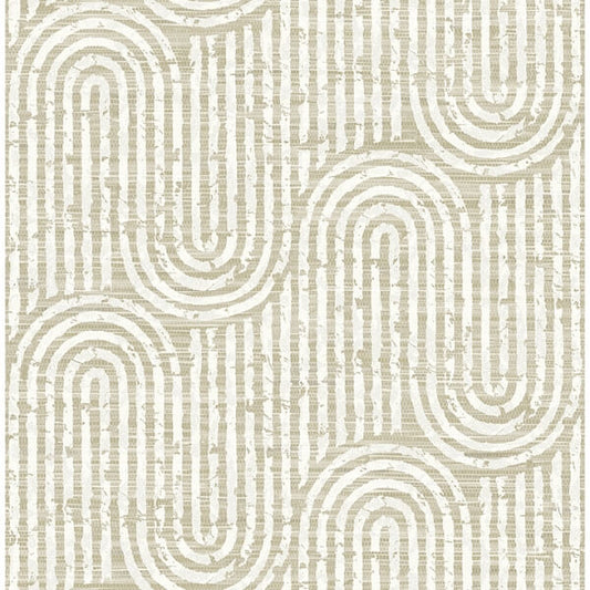 Trippet Light Brown Zen Waves Wallpaper