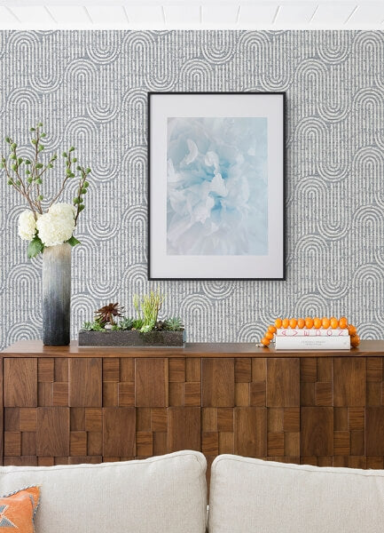 Trippet Blue Zen Waves Wallpaper