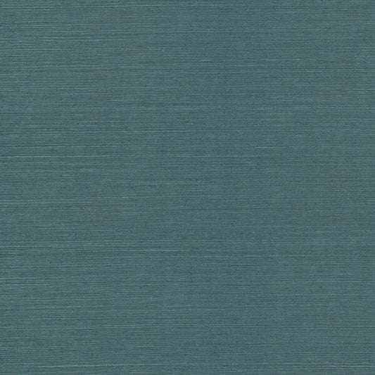 Colcord Teal Sisal Grasscloth Wallpaper