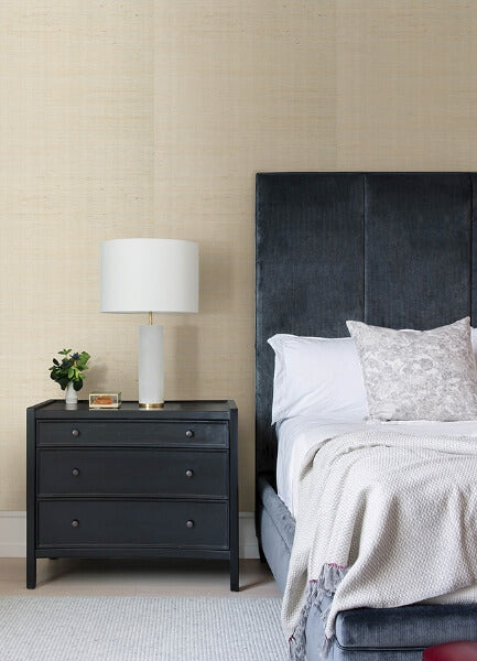 Colcord Cream Sisal Grasscloth Wallpaper