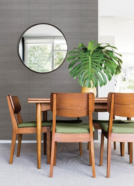 Colcord Silver Sisal Grasscloth Wallpaper