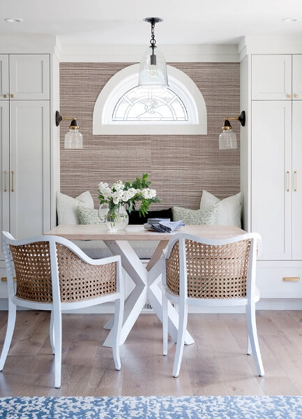 Kenter Burgundy Sisal Grasscloth Wallpaper