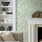 Brentwood Green Palm Leaves Wallpaper