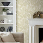Brentwood Yellow Palm Leaves Wallpaper
