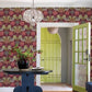 Mandeville Raspberry Tropical Paradise Wallpaper