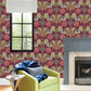 Mandeville Raspberry Tropical Paradise Wallpaper