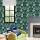 Mandeville Teal Tropical Paradise Wallpaper