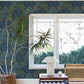 Trousdale Navy Fanning Flora Wallpaper