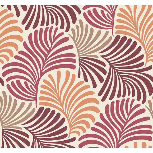 Trousdale Raspberry Fanning Flora Wallpaper