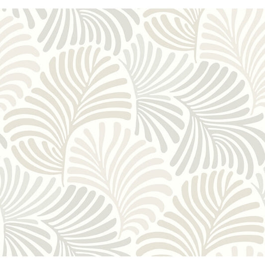 Trousdale Neutral Fanning Flora Wallpaper