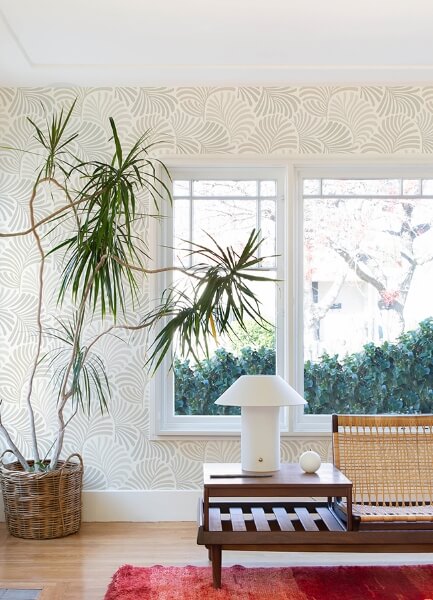 Trousdale Neutral Fanning Flora Wallpaper