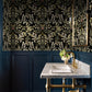 Getty Black Jungle Damask Wallpaper