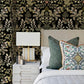 Getty Black Jungle Damask Wallpaper