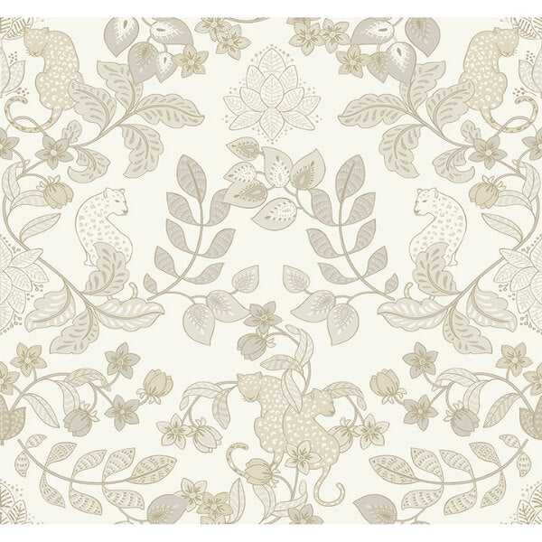Getty Cream Jungle Damask Wallpaper