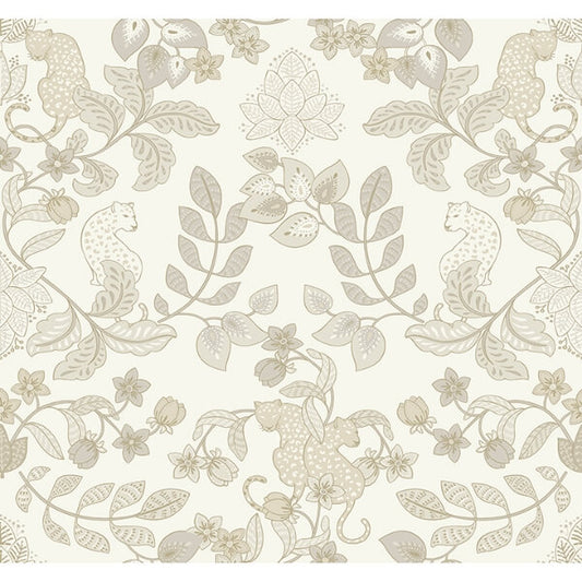 Getty Cream Jungle Damask Wallpaper