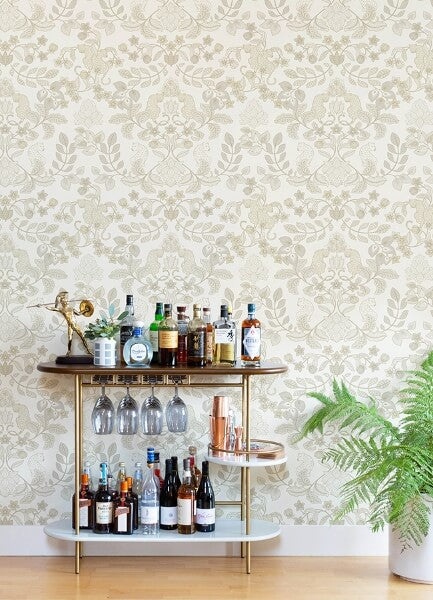 Getty Cream Jungle Damask Wallpaper