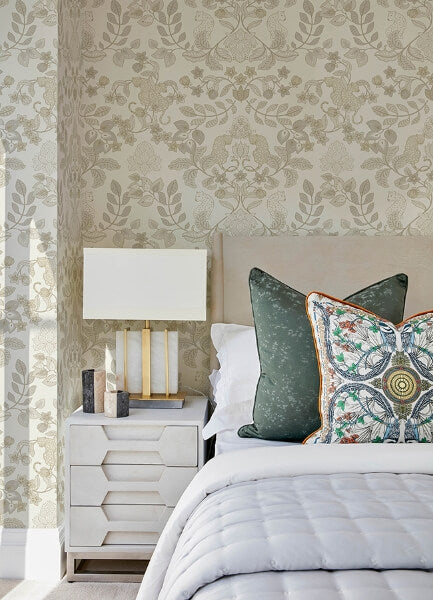 Getty Cream Jungle Damask Wallpaper