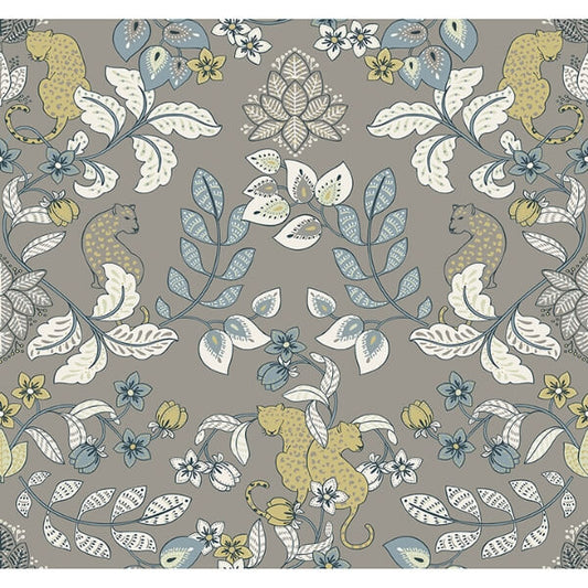 Getty Grey Jungle Damask Wallpaper