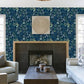 Marilyn Dark Blue Floral Trail Wallpaper