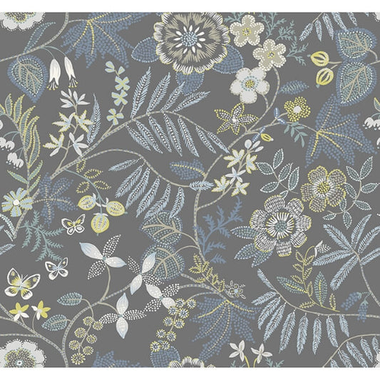 Marilyn Light Grey Floral Trail Wallpaper
