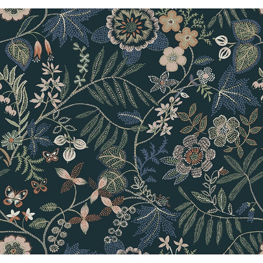 Marilyn Sea Green Floral Trail Wallpaper