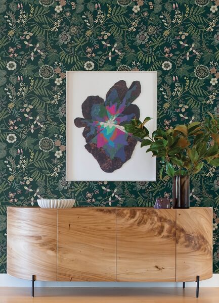Marilyn Green Floral Trail Wallpaper