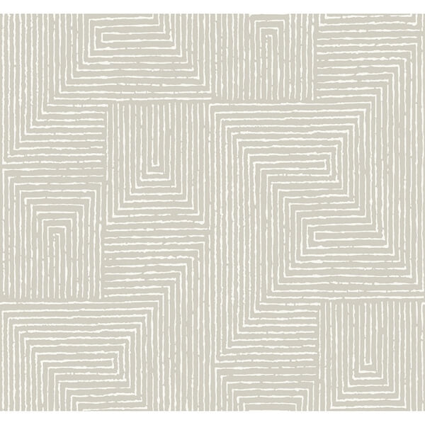 Mortenson Light Grey Geometric Wallpaper