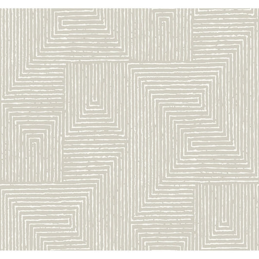 Mortenson Light Grey Geometric Wallpaper